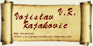 Vojislav Rajaković vizit kartica